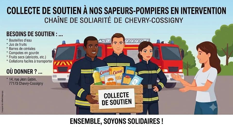 Collecte de soutien aux Sapeurs-Pompiers